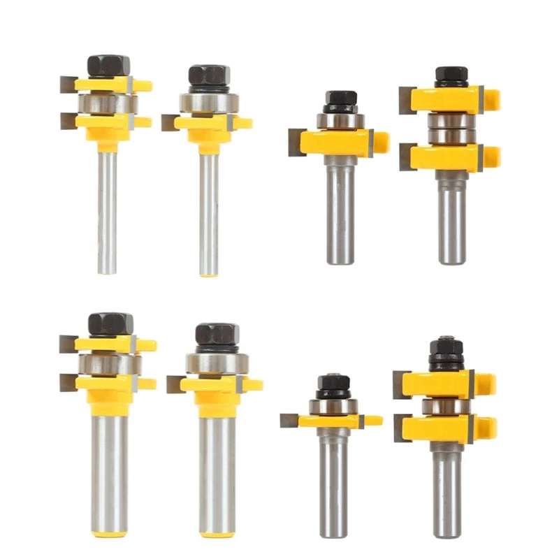 

Durable Carbides Tipped Tongue and Grooves Router Bit Set Achieve Better Result Dropship