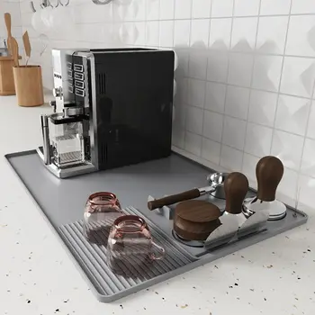 Silicone Coffee Mat Tamper Pad Heat Resistant Coffee Countertop Protector Anti-spill Under Coffee Maker Espresso Machine Pad 1