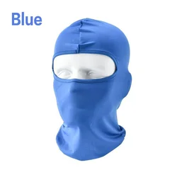Outdoor Sports Windproof Full Face Mask - Milk Silk Cotton Balaclava for Riding, Hiking, and Cycling (Blue)