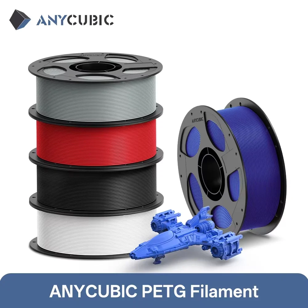 ANYCUBIC Filament PETG 3D Printer Filament 1kg/Roll Multicolor 1.75mm Plastic 3D Printing for Kobra 3 Combo S1C for Printer