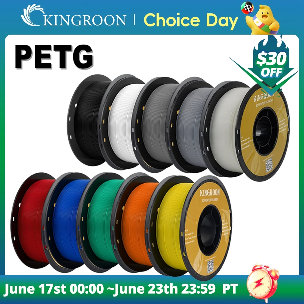 KINGROON PETG 3D Printer Filament 1 75mm 5KG 10KG Mix Color 3D Printing Material 1kg roll