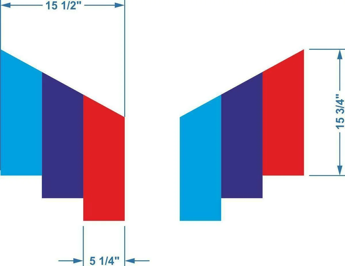 

For Stripes SIDE Decal for M color 2 pcs, Vinyl Sticker Window Laptop graphics