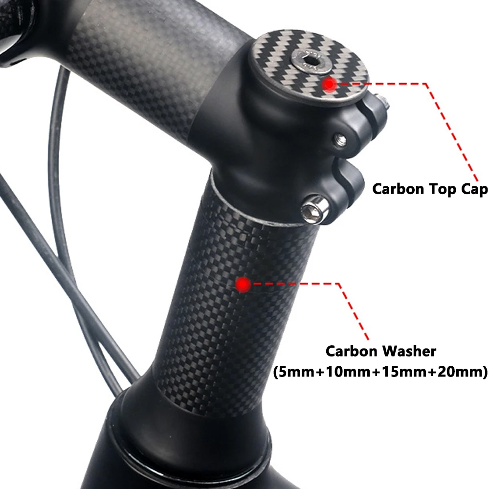 TOSEEK MTB Road Bicycle Headset Carbon Top Cap Carbon Stem Cap