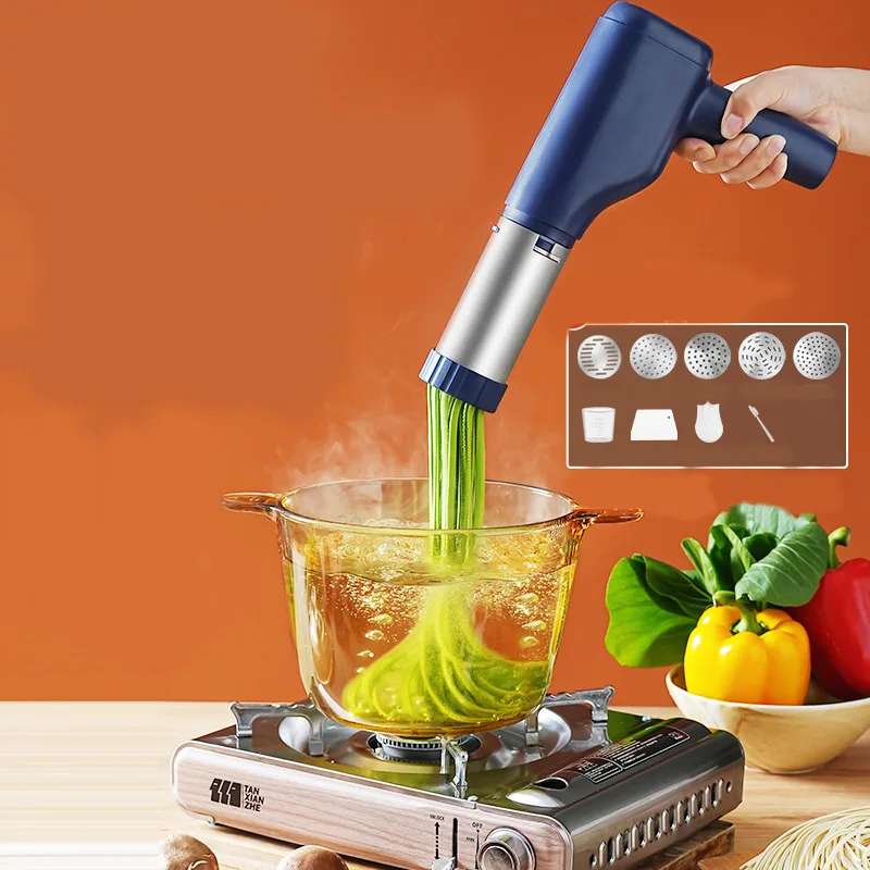 Portable Electric Fresh Pasta Making Machine For Rolling Dough Automatic Noodle Press Maker USB Cutter Kitchen Aid Appliances