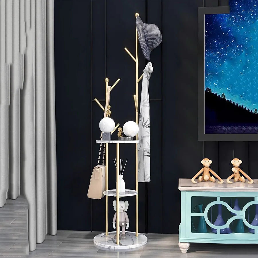 

Storage Corner Coat Rack Tree Branch Designer Round Base Coat Rack Shop Display Entry Way Metal Industrial Colgador Coat Hangers