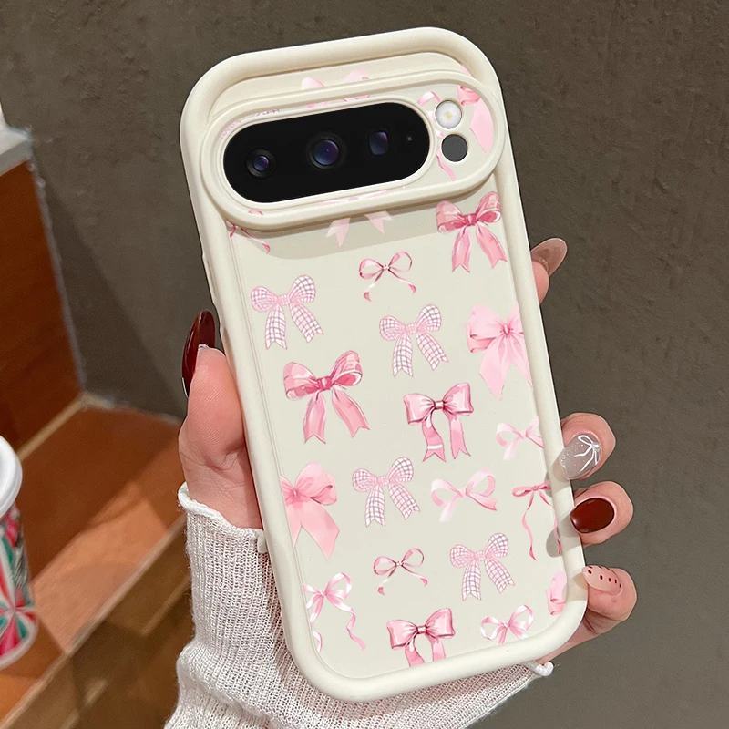 Elegant Rose Bow Tie Shockproof TPU Silicone Phone Case Cover