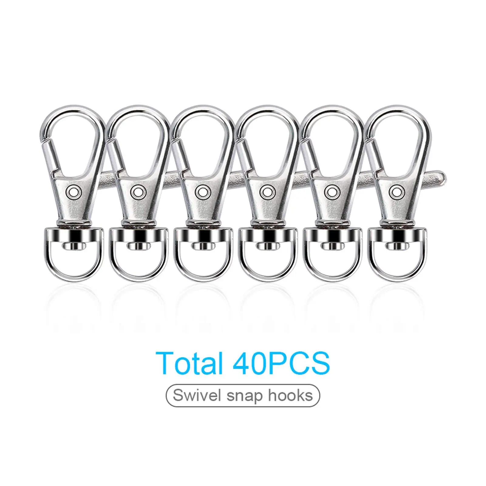 40pcs Keychain Hooks With Key Rings, Used For Diy Keychain