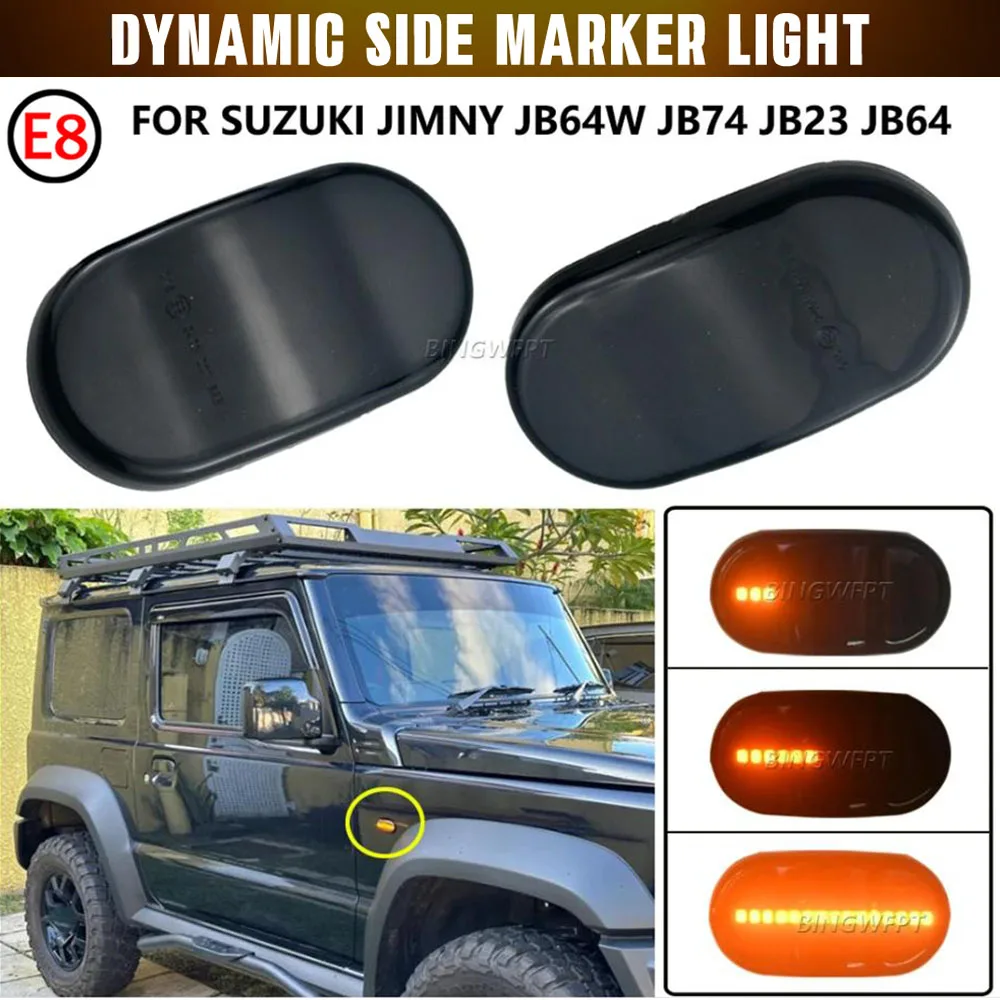Фото 2 шт., Светодиодный Боковой указатель поворота для SUZUKI JIMNY JB64W JB74 JB23 JB64 1999-2019 №1