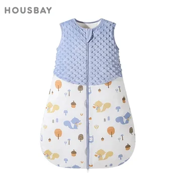 Baby Sleepsack 3-24Months Autumn Baby Sleeping Bag Blanket 1.5Tog Doudou Soft Feeling Starfish Shell Print Vest Style 1