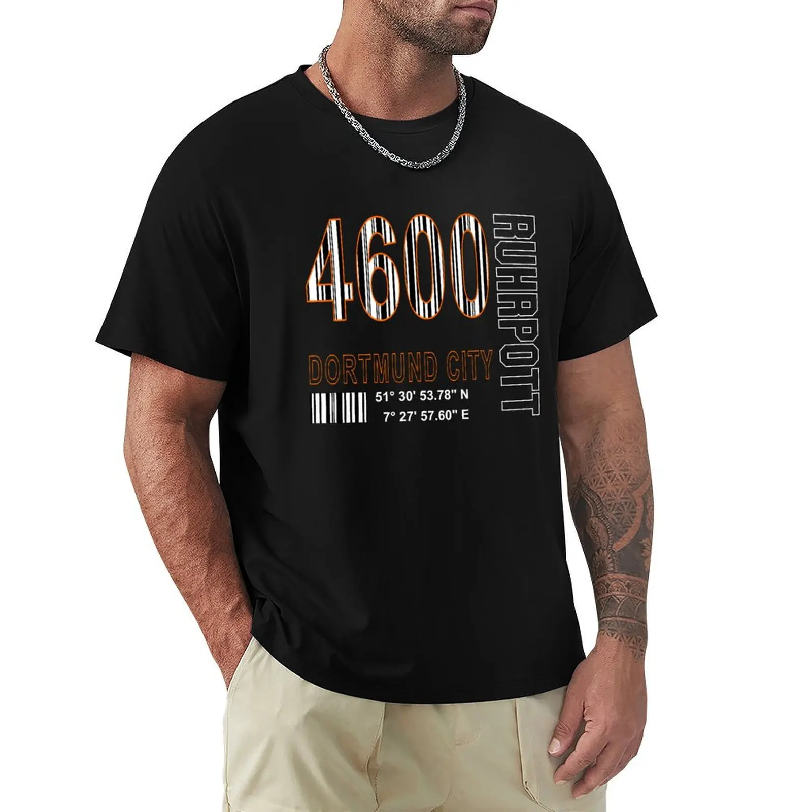 

Dortmund City old postal code T-Shirt quick drying summer top Men's t-shirt