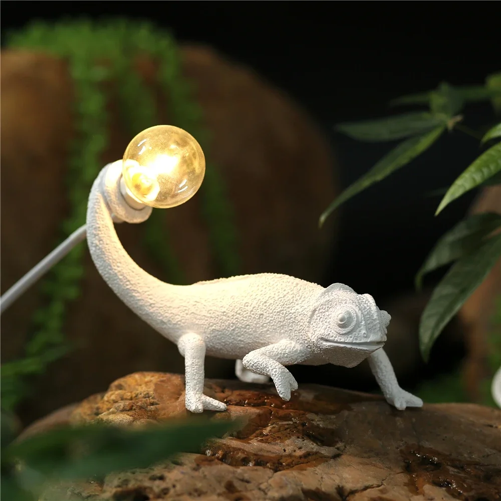 樹脂製のledランプ,トカゲの常夜灯,モダンな動物のデザイン