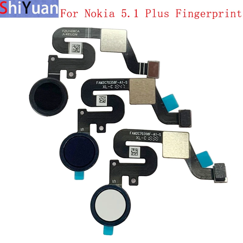 

Fingerprint Sensor Home Button Flex Cable Ribbon For Nokia 5.1 Plus X5 Power Key Touch Sensor Flex Replacement Parts