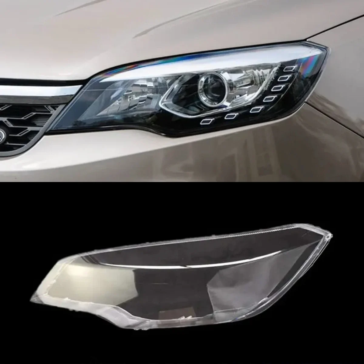 

For Leopaard CS10 Headlamp Shell Headlight Cover Transparent Lens Plexiglass Replace Original Lampshade 2014 2015 2016 - 2019