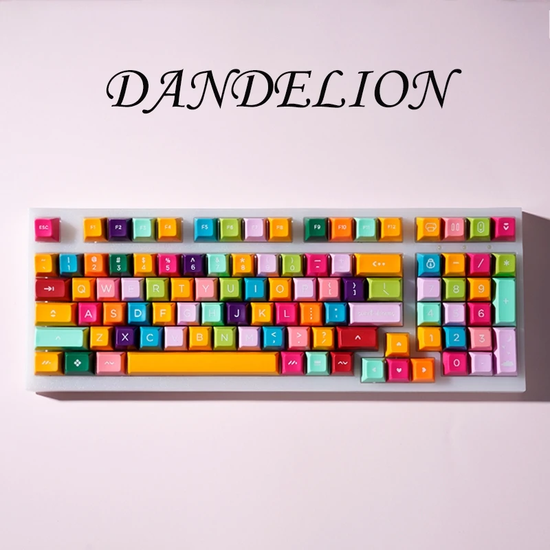 Dandelion Abs Injection Molding Key Caps SA Perfil Keycap para Teclados Personalizados Esmalte de Vedação sem Óleo Conjunto