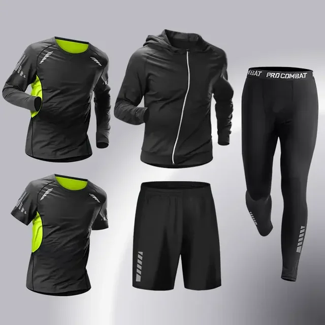 Fashion 3 5 Pcs Mens Running Sportswear Set Fitness Jogging Compression Tracksuit Suit Training Sports Clothes.jpg
