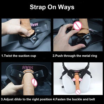 Wearable Strapon Penis For Lesbian Penis pants Sex Toys Panties Adjustable Bondage Harness Strap-ons Bottom for Women Erotic Toy 6