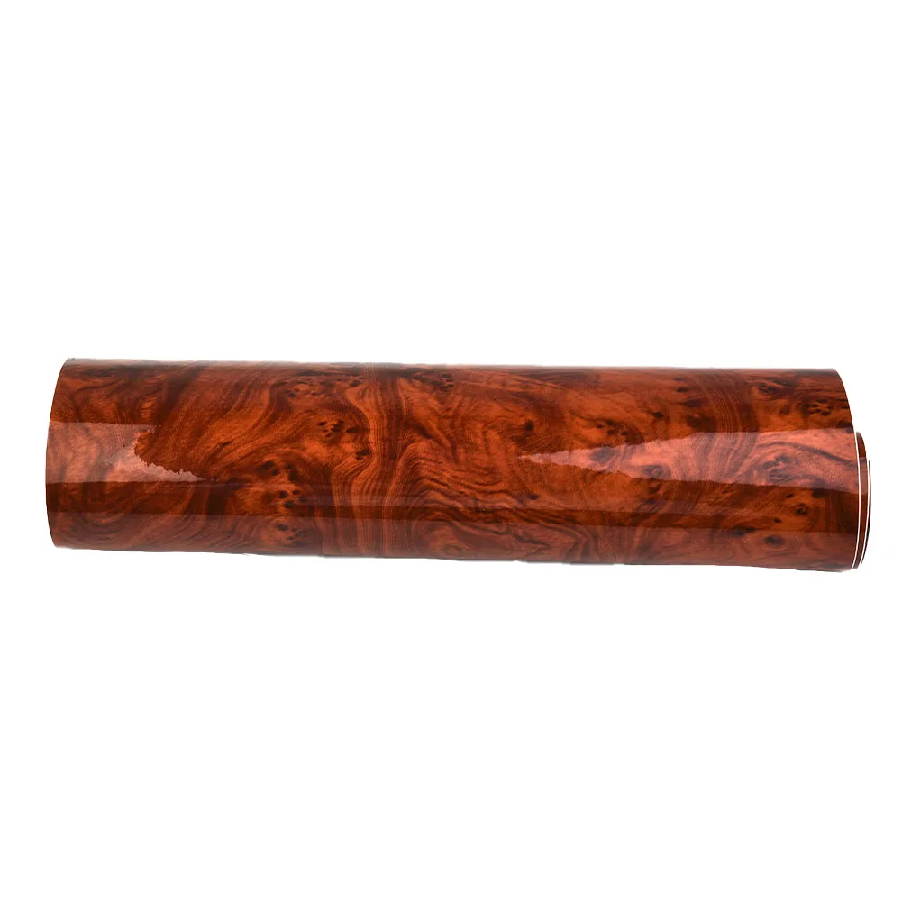 

30x124cm Car Sticker High Glossy Wood Grain Vinyl Decal Waterproof UV Resistant Internal DIY Replacement Accessory