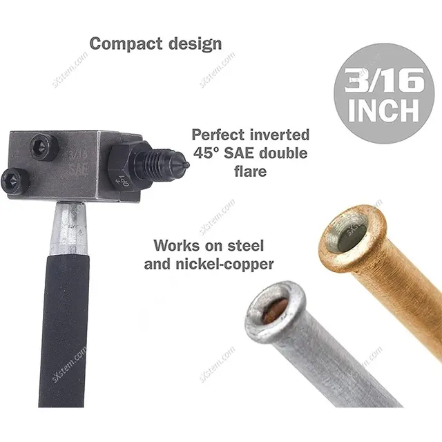 Motorcycle Truck Flaring Tool With Bubble Flare 3/16" Brake Line Flaring Tool - Handheld Double Flare Tool For Automotive & Motorcycle 3/16 Brake Line