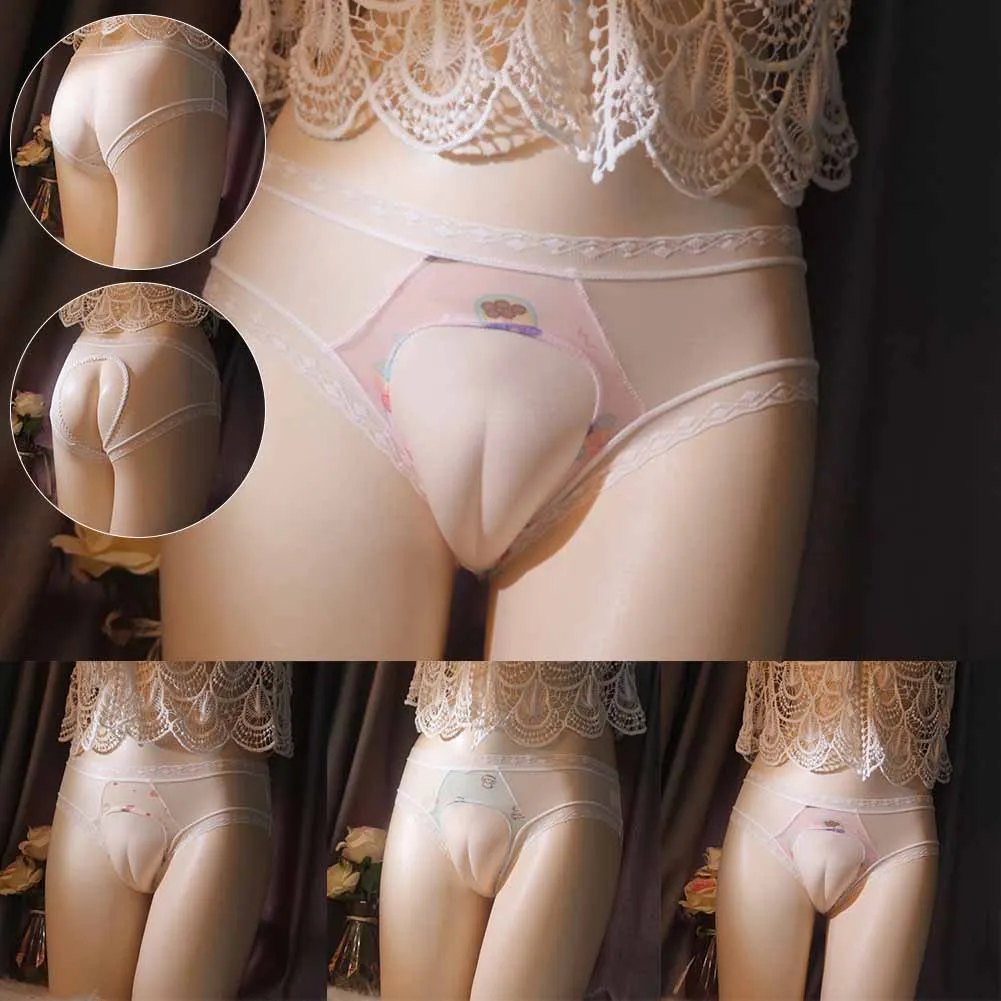 

Back Hallow mens Crossdresser Camel Toe Boyshort Panties Men Low Waist Hiding Gaff Thong Silky Youth T Back Shapping Underwear