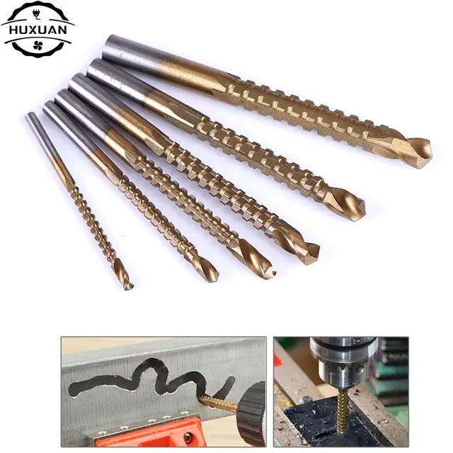 Woodworking Made Easy with the 6pcs/lot Titanium Coated HSS Drill Bit