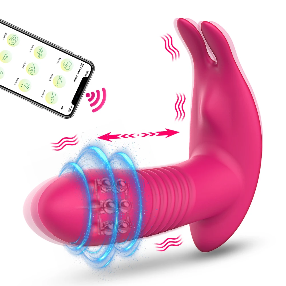 Vibrador de impulso para mulheres, vibrador telescópico giratório com controle remoto, massageador de ponto G, estimulador de clitóris, brinquedo sexual para mulheres_voghion.com