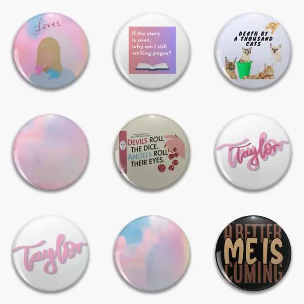 Lover Swift Album Cover Death Cuts Cats Me Soft Button Pin Decor Creative Collar Spilla Metal Badge Hat Lover Gift Jewelry