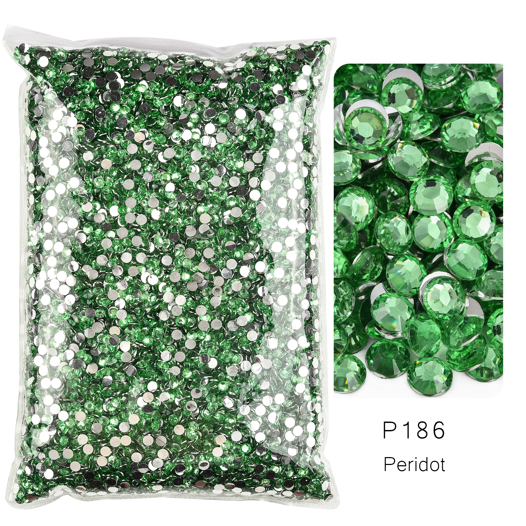Oleeya Wholesale Flatback Silver Resin Rhinestones - Large Pack Glitter Crystals