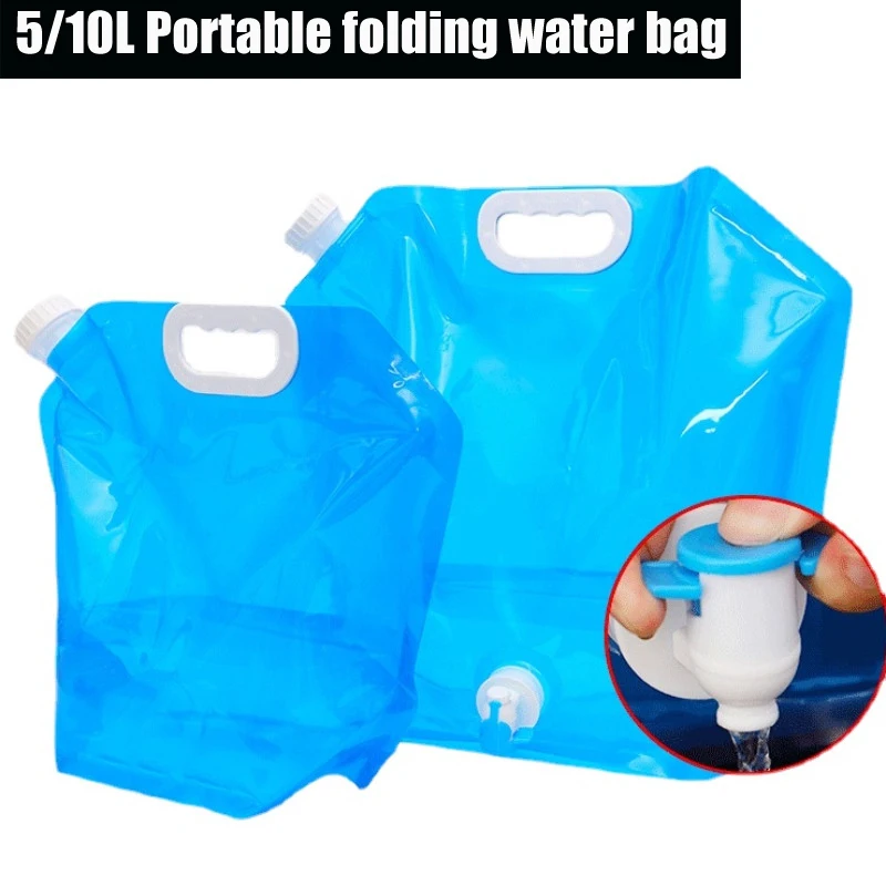 

5/10 л сумка для воды для кемпинга, портативное складное ведро для воды, большой контейнер для воды, уличная дорожная складная сумка, принадлежности для кемпинга