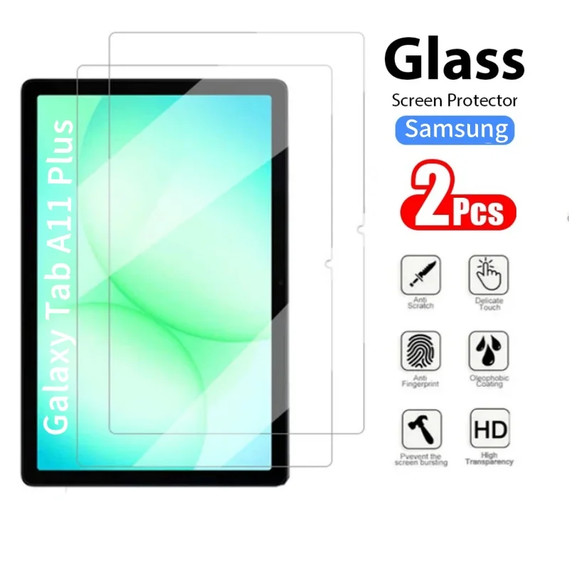 2-Pack Premium Tempered Glass Screen Protector for 11-Inch Tablets - 2025 Edition