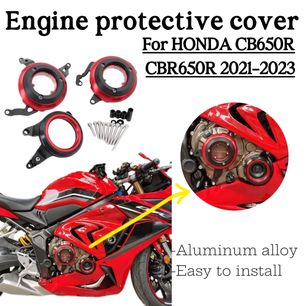 

Aluminum alloy transparent engine protective cover Protectors Frame Motos Accessories For HONDA CB650R CBR650R 2021-2023