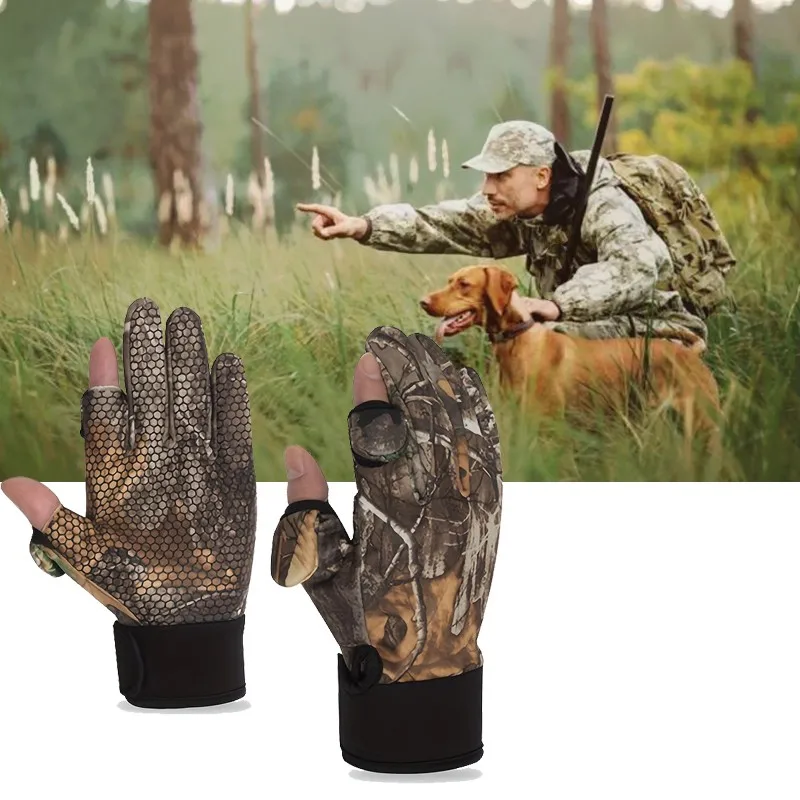 Gants pêche automne hiver montagne pleine main anti-dérapants escalade chasse outdoor