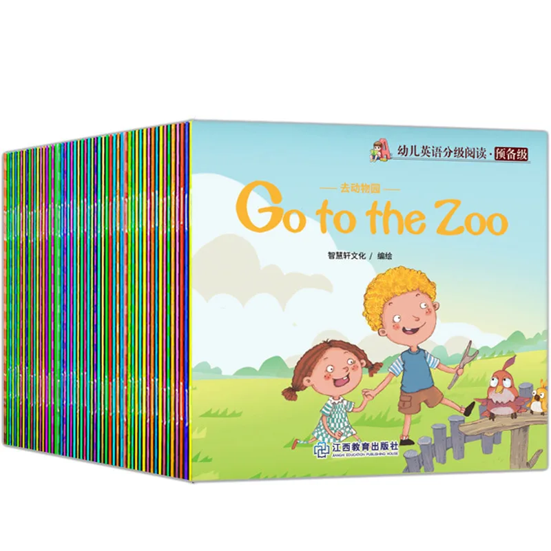 

60 Books Children's English Early Learning Picture Book Graded Reading Storybook Enlightenment Cognitive Tale Bedtime Story Book