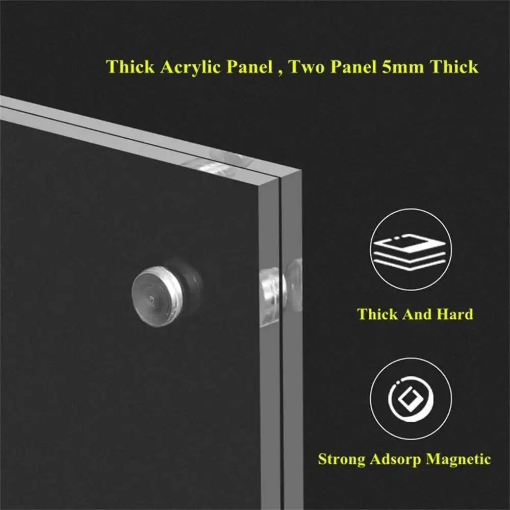 마그네틱 아크릴 사인 거치대 스탠드, 모바일 광고 장비용 그림 사인 프레임 디스플레이 스탠드, A6, 1 개