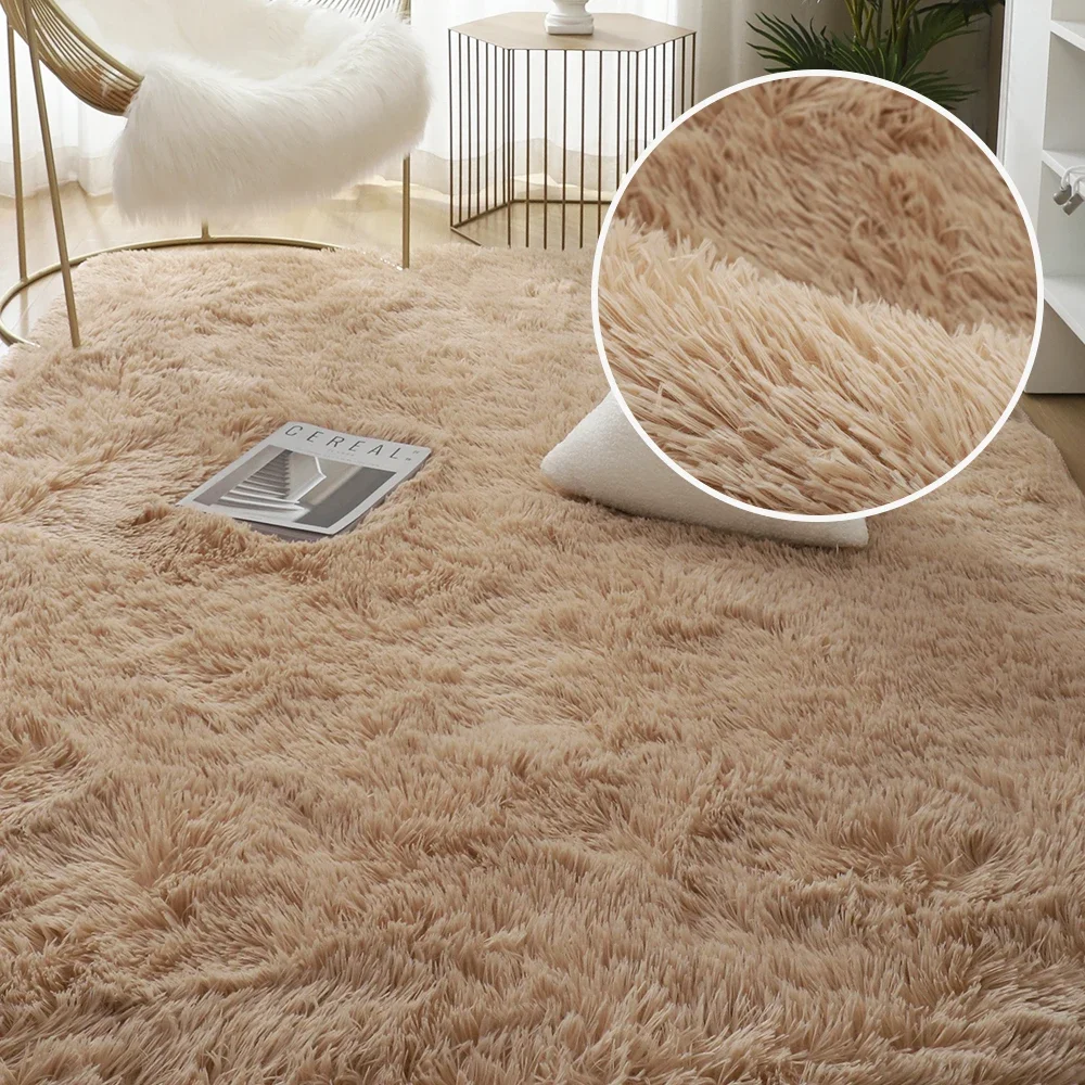VIKAMA Autumn Winter Plush Floor Cushion Home Sofa Floor Cushion Coffee Table Bedside Blanket