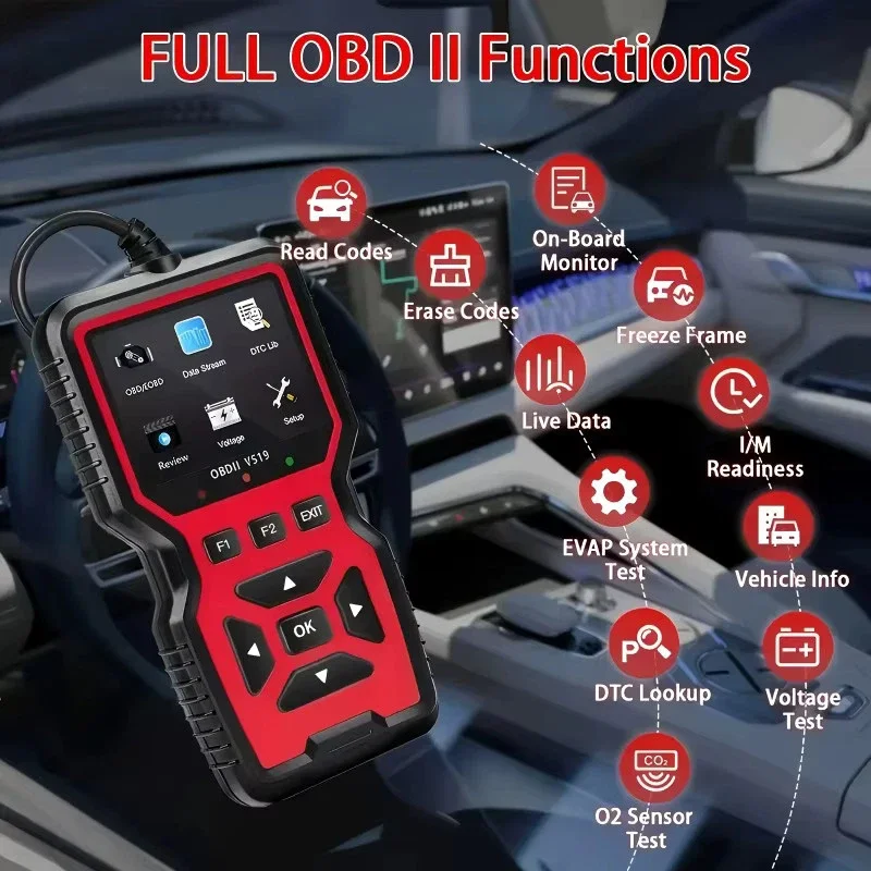 Professional V519 OBD2 Scanner Diagnostic Tool Real Time Code Reader Check Engine Light Scan Tool for All OBDII Cars Since 2003 - 4