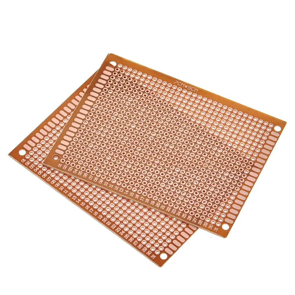 10pcs 7x9 7*9cm Single Side Prototype PCB Breadboard Universal Board Experimental Bakelite Copper Plate Circuirt Board Yellow printed circuit board