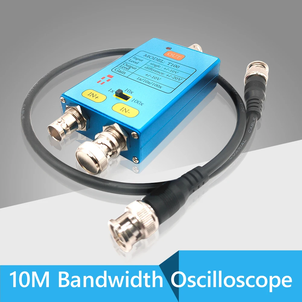 

10M Bandwidth 100X Oscilloscope Weak Electrical Signal Measurement Tool Differential probe Electronic Engineers Signal meter