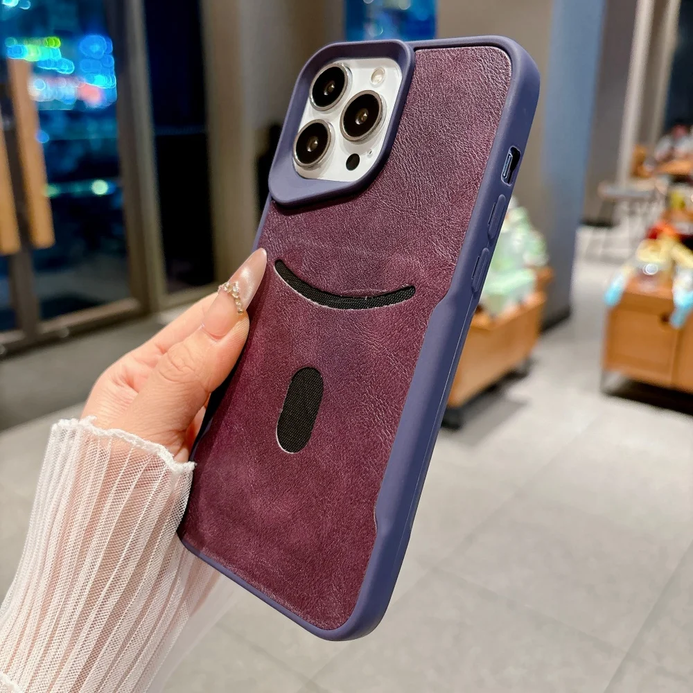 Elegant Leather Texture Card Holder Phone Case with Shockproof Matte Design