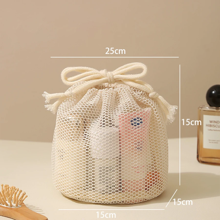 Large Capacity Breathable Travel Toiletry Bag with Drawstring