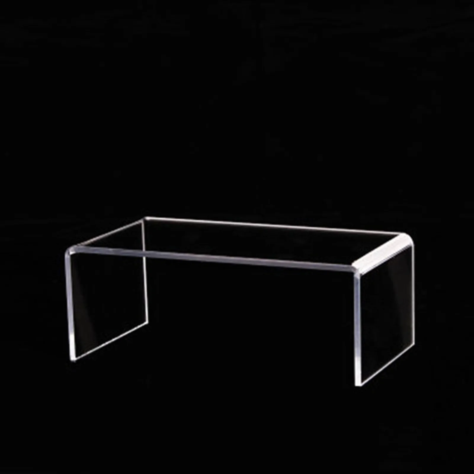 U-shaped Acrylic Display Risers Steps Acrylic Display Stand Anti-Corrosion Clear Showcase Shelf for Figure Collection