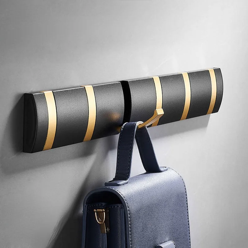 Description Picture 2 of itemBathroom Hook Folding Towel Rack Nail-free Installation Wall Hook Coat Hanger Bathroom Back Door Hook Wall Hooks Dropshipping