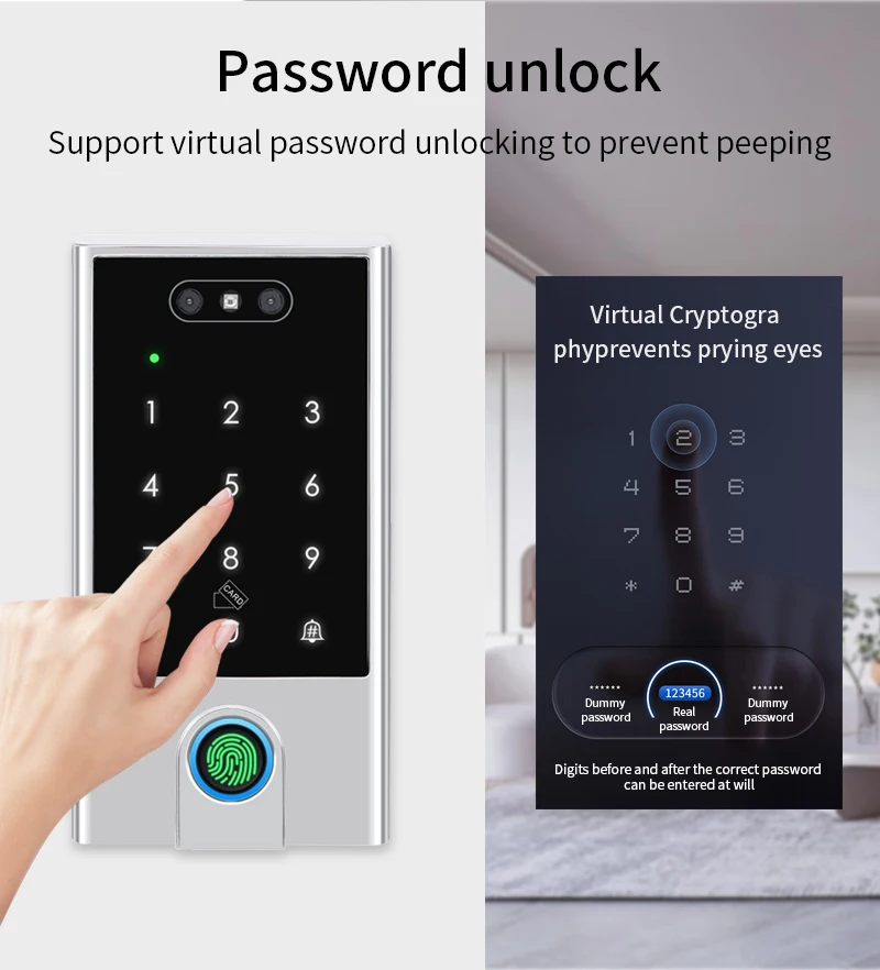 Tuya APP WIFI Face Wiegand 26-34 Recognition Fingerprint 125KHZ 13.56MHZ RFID D