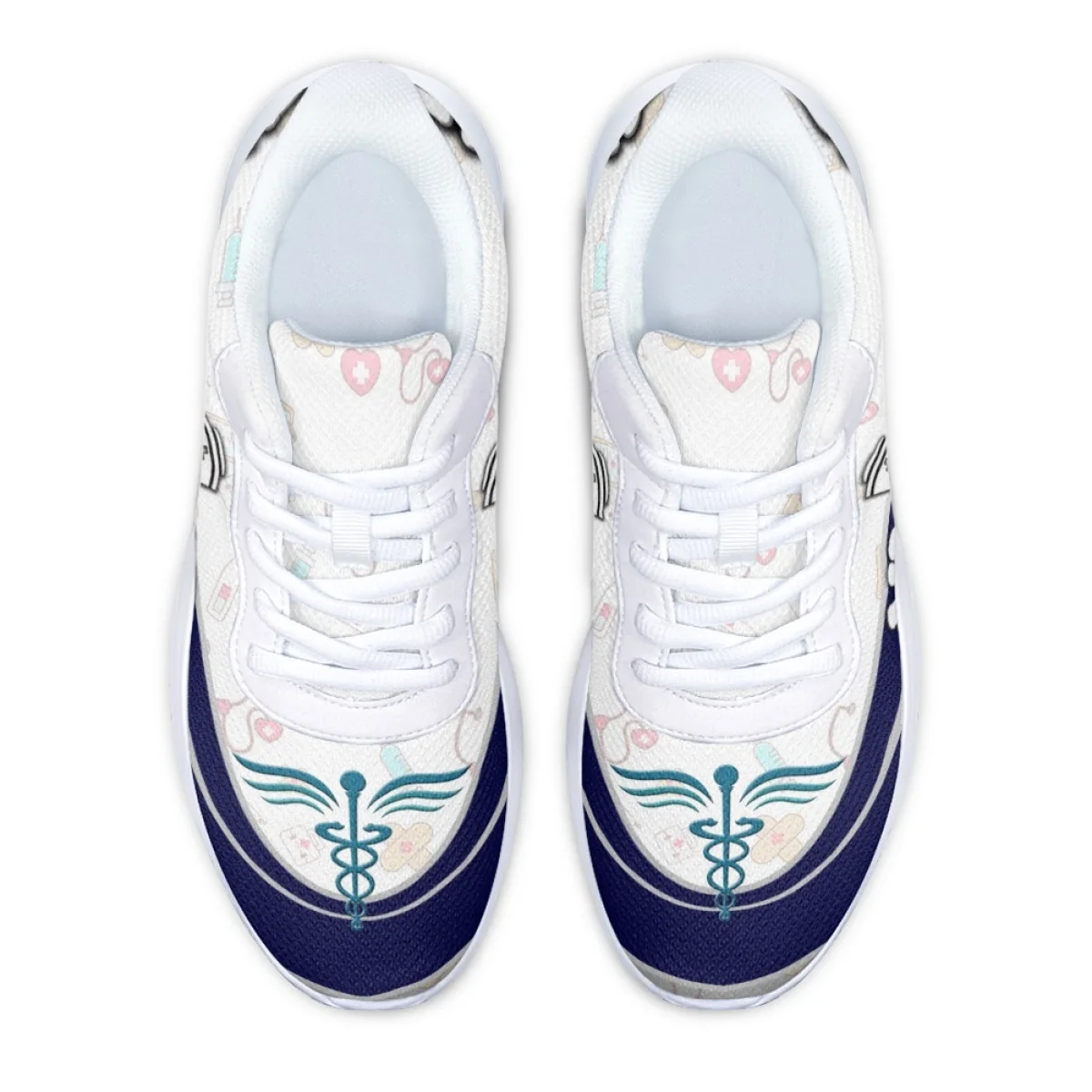 Nurse Hospital First Aid Print Women Soft Cozy Sneaker Wear-resistant Outdoor Casual Shoes Lightweight Breathable Walking Shoes