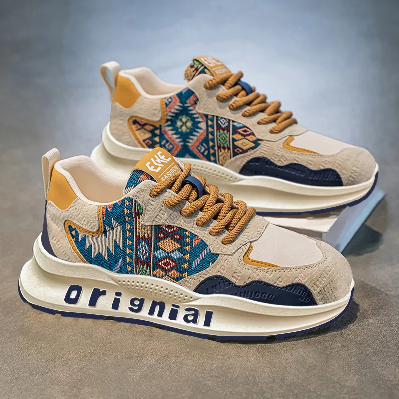 Men's Shoes 2025  Casual Sports Sneakers Spring Men Shoes British Fashion Increase Chinese Running Shoes Men Sneakers 2