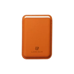 Premium Magnetic Leather Wallet Holder - Elegant Card Holder and Phone Accessory (Brown)