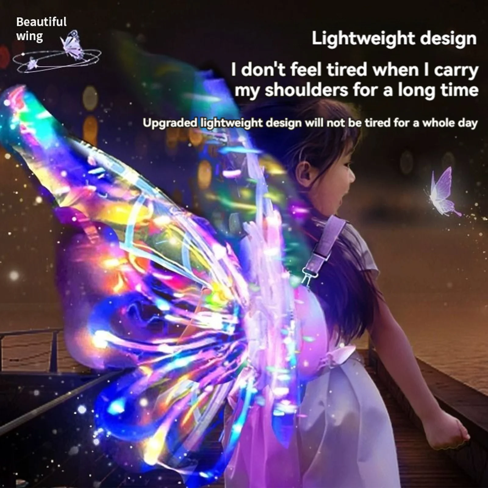 Glowing Toy Angel Backpiece for Girls