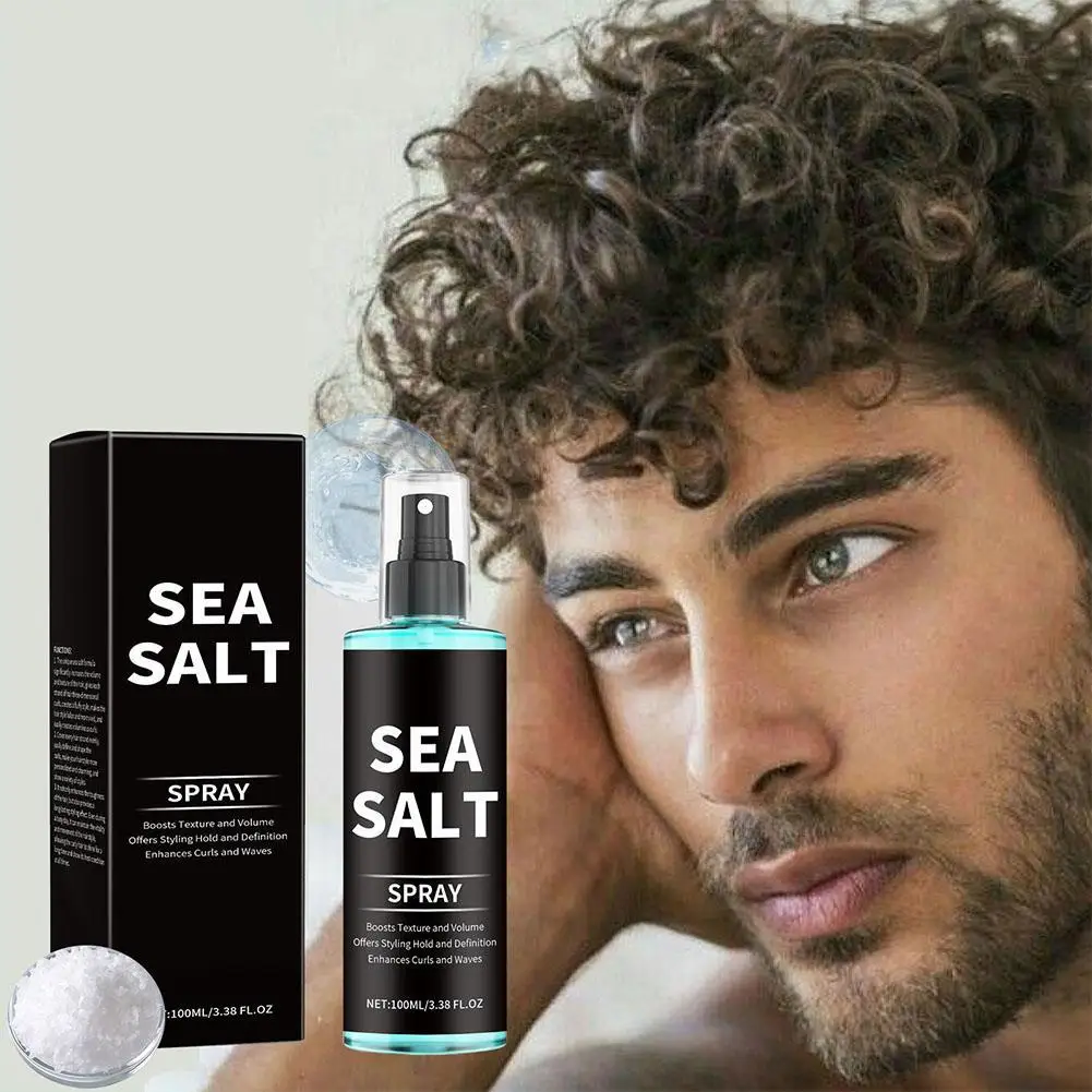 100ML Sale marino Spray per lo styling dei capelli Migliorare l'ispessimento Forte tenuta Non grasso Soffici Volumizzanti Riducendo i capelli appiccicosi Nourishi