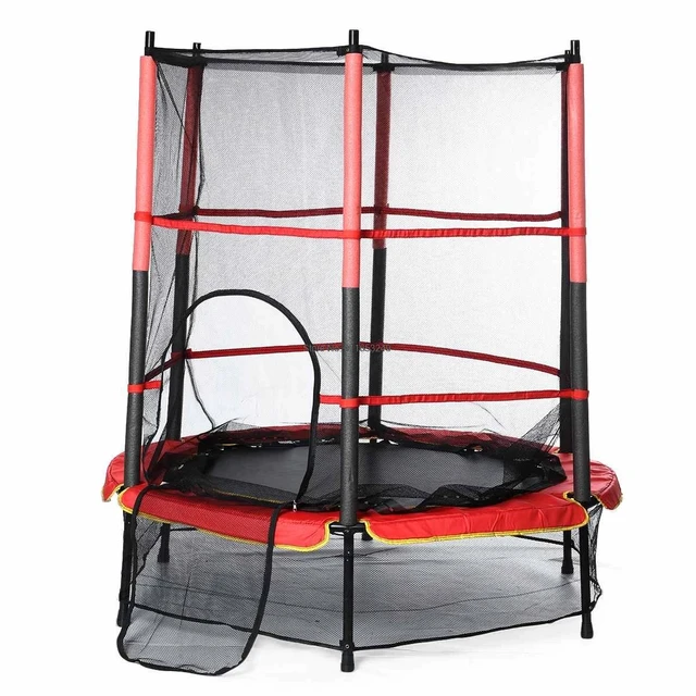 Medarbejder hår Windswept Household Child Safety 140 cm Trampoline Round Bouncing Bed With Protective  Net Bouncing Bed Indoor Fitness