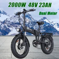 New H20 PRO Electric bike adult 2000W powerfui Dual Motor E-bike 20inch Off-road Tyre 48V 23AH Aluminum alloyelectric bicycle