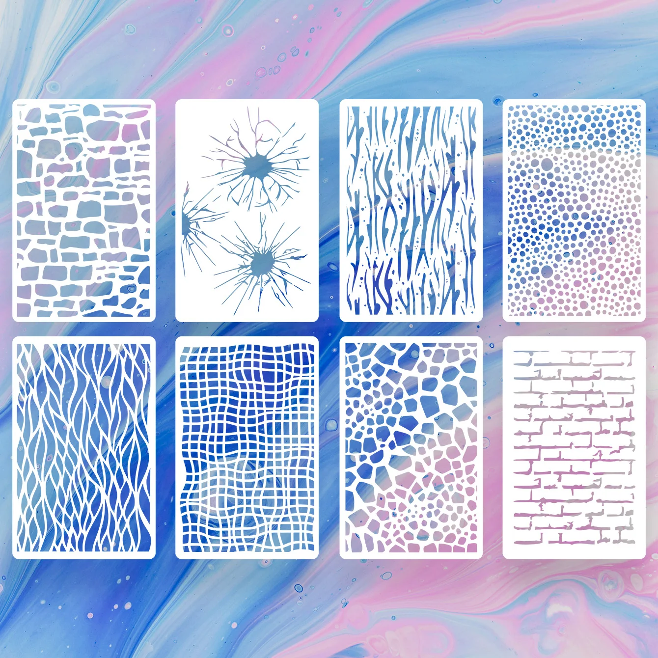 텍스처 패턴 핸드북 DIY 라미네이트 페인팅 및 스크랩북 용품, 컬러 엠보싱 사진 앨범 템플릿, 세트당 8 개